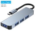 4-in-1 USB C Hub  4 Ports USB 3.0 Aluminum USB c Adapter OTG  Splitter Expander for MacBook Air Pro  iPad  Xiaomi Laptops Phone（4 in 1 USB）. 