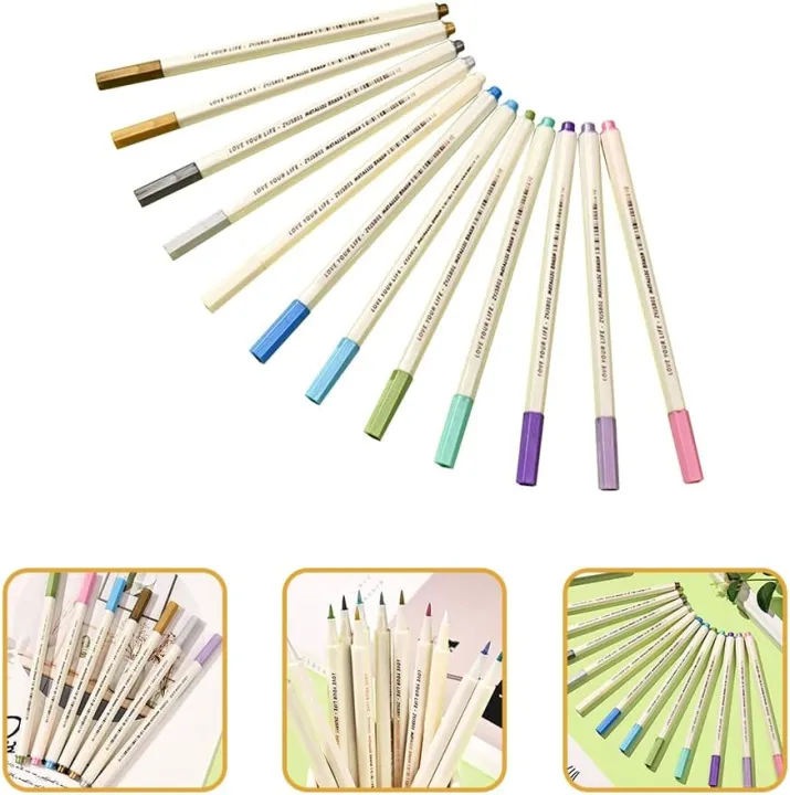 Metallic%20Soft%20Brush%2012%20Color%20Marker%20Pen%20Set%20for%20Drawing%20Lettering%20Calligraphy%20Painting%20Stationery%20School%20DIY%20Art%20Supplies%20-%20Image%207