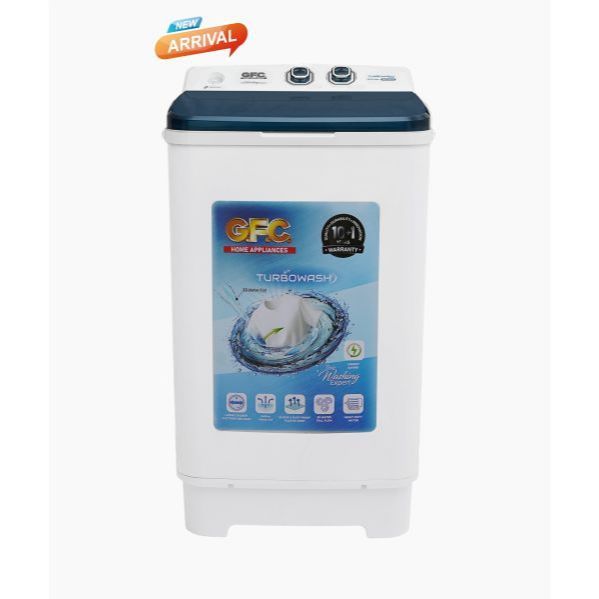 GFC GF-1210 Max Turbowash 10Kg Semi-Automatic Washing Machine Energy Efficient Twin Tub Washer
