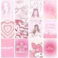 12 PINK AESTHETIC A6 POSTERS based on pink girlboss slay cute pinky girlhood coquette aesthetic posters. 