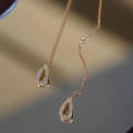 Statement Fashion Show Earrings Charming Small And Gentle Earrings Delicate Dangle Earrings Stylish Cold Wind Earrings Trendy Waterdrop Ear Studs. 