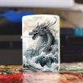 Chinese Dragon Lighter  2024 Dragon Year Gift Metal Kerosene Lighter   Creative New Year Gift Dragon Year Fire. 
