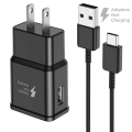 Original Samsung 18W Fast Charger With Cable | 18W Fast Charging Adapter with USB A to Type C Cable | Samsung 18W Adaptive Fast Charger | Samsung Power adapter For Galaxy a9 a8 a6 a5 Note 4 5 J3 J4 J5 J7 S6 S7 S4 EDGE. 