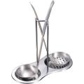 Dual Spatula Storage Holder Stainless Steel. 