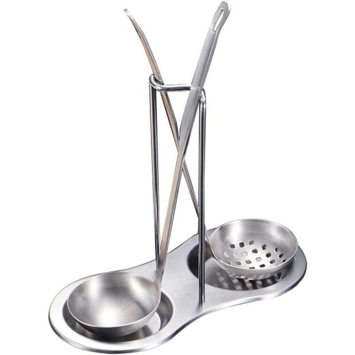 Dual Spatula Storage Holder Stainless Steel