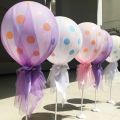 36'' Tulle Confetti Balloons Wedding Birthday Party Decoration Adult Transparent Tulle BOBO Wedding Balloons Gender Reveal Party. 