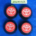 Toyota Wheel plastic center caps Red 2.5 Inches 04 PCS. 
