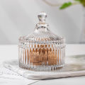 Elegant Imported Crystal Glass Candy Jar/Sweets Transparent Crystal Glass Pot/ Multipurpose Crystal Glass Jar (with Lid). 