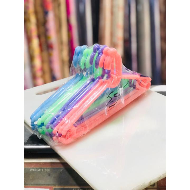 Hanger - Small Hangers best quality Pure Plastic baby hanger in multicolor best for kids for hanging clothes strong hangers pack of 12