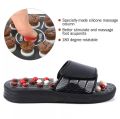 Foot Massage Slipper Reflexology Sandals Anti-Slip Indoor Massage Shoes with Removable Rotating Acupuncture. 