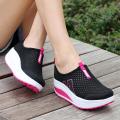 【ALLGOOD】Fashion Women Platform Shoes Women Loafers  Air Mesh Swing Wedges Shoe CFTGR7KLP. 