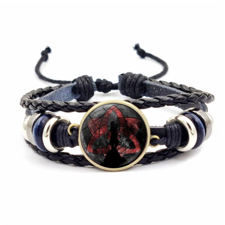 1 x Bracelet Japan Anime Naruto Bracelet Uchiha Clan Sharingan Eye Glass Cabochon Bracelets Jewelry Gifts