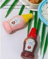 (Pack of 2) Mini Ketchup Mustard Squeeze Bottles - 25ml Capacity. 
