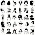 60pcs/set Black Tattoos Adhesive Sticker for Women Men Leg Neck Succubus Boys Girls Couple Tattoos Waterproof Removable. 