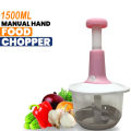 Chopper Manual Food Chopper, Speedy 2000ML Chopper with 3 Curved Stainless-Steel Blades, Chopper/Mincer/Mixer/Blender to Chop Fruits Onions/Fresh Meat/Ginger/Herbs/Garlics. 