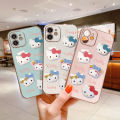 Free Lanyard for OPPO A37 A37F Back Cover Cute Cartoon Hello Kitty For Girls Square Edge Pattern Cover Luxury Plating Soft Phone Case. 