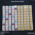 100 pcs set / Happy Birthday stickers / Labels for packing / 1 inch sticker. 