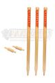 Pack of 3 Wicket Stump| Hard Ball English Cricket Wicket Stumps for Competitive Cricket| Set Made With | Multi-Surface Placement| Multicolor. 