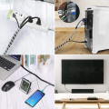 10Meter Flexible Spiral Cable Wire Protector USB Cable Organizer Computer Cord Protective Tube Clip Organizer Management Tools. 