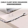 16 Pcs Self Adhesive Organizer Desk Mouse Cable Wire Holder  Crystal Design Cable Clips. 