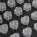 1/2Pcs Mini Transparent Plastic Storage Box Flower Heart Boxes Pill Moisture-proof Small Case DIY Jewelry Packaging. 
