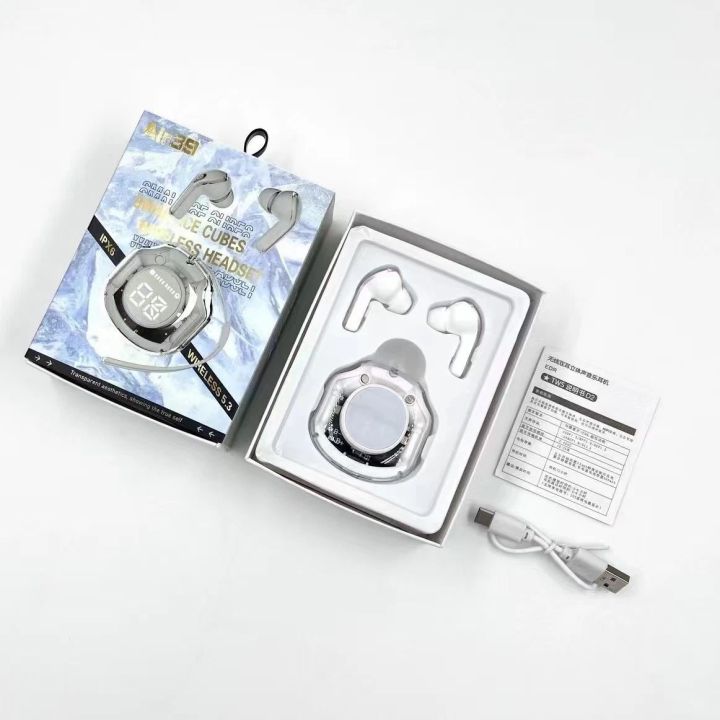 Air%2039%20TWS%20Small%20Ice%20Cubes%20Bluetooth%20Earbuds%20Headset%20Wireless%20Stereo%20Digital%20Display%20Crystal%20Transparent%20Case%20Lightweight%20&%20Heavy%20Bass%20Boosted%20-%20Image%204