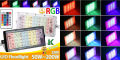 50W RGB LED Flood Light Spotlight 220V IP66 Outdoor Lighting Waterproof Floodlight & Remote Control. 