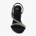 ECS Crystal Line 3 Inch Heel Sandals For Women. 