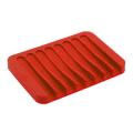SILICONE SOAP DISH RED. 
