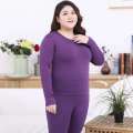 100.00kg plus Size Thermal Underwear Women Chubby Girl Plus _ size Heattech Long Johns Set Winter Bottoming Trousers Pamas. 