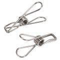 NANLIY-24 Pcs Stainless Steel Wire Clip, Multi-Function Clip, Utility Clip Pins Hang Clip Office Fastener, Metal Wire Clip for Clothes Clothes Drying. 