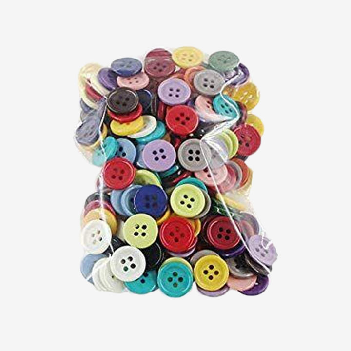 Flat back Multicolored shirt Buttons for Sewing Craft Pack of 50 Pieces