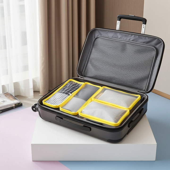 CUSTOMIZE%204Pcs%20Packing%20Cubes%20Travel%20Pouches%20Luggage%20Organiser%20Clothes%20Suitcase%20Storage%20Bag%20-%20Image%202