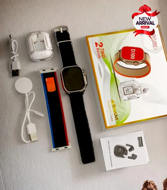 OKPU%20D100%20AMOLED%20Display%20%20With%20Airbirds%20ND%20extra%20straps%20FULL%20SCREEN%20%20SMART%20WATCH%20-%20Image%202