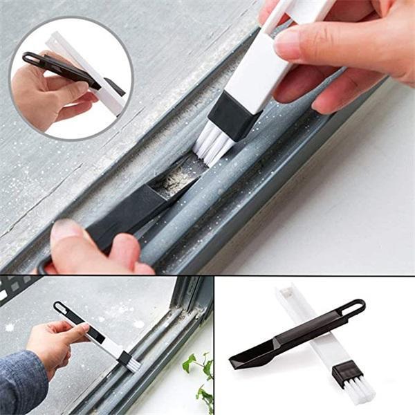 Newest Arrivals Multipurpose Window Door Keyboard Cleaning Brush Cleaner+Dustpan 2 In 1 Brush Home Accessories - 1 Pc