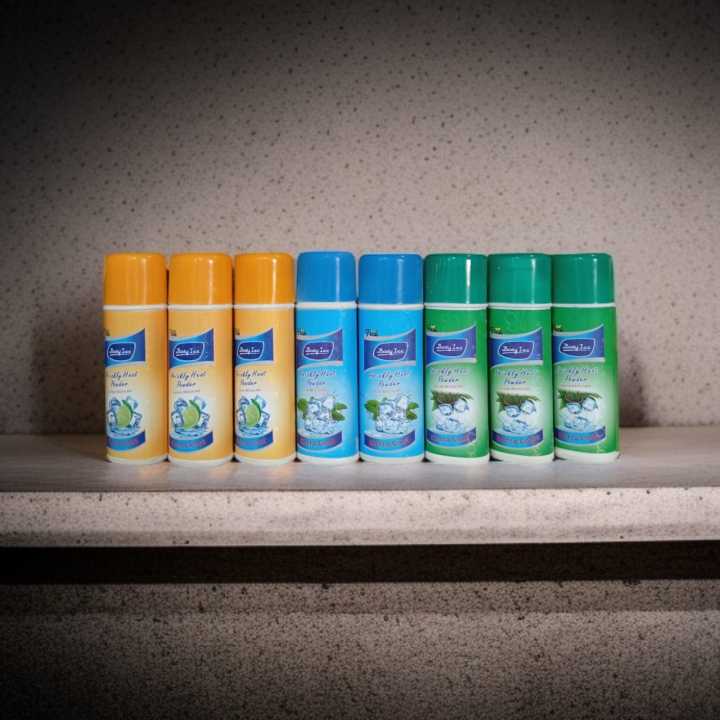 Body Ice Prickly Heat Powder - Extra Cool Cooling Talc for Summer - Anti-Itch & Sweat Absorbing Powder - 150g | Available in Lemon, Mint & Classic Variants