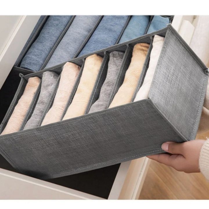 Pocket%20Friendly%20Wardrobe%20Clothes%20Organizer,%20Shirts%20and%20Jeans,%20Pant%20Flexible%20Compartments%20Storage%20Box%20space%20saver%20large%20capacity%20Socks%20and%20Undergarment,%20Clothes%20Drawer%20Mesh%20Separation%20Box,%20Portable%20Foldable%20Closet%20%20Multi%20Pockets%20-%20Image%202