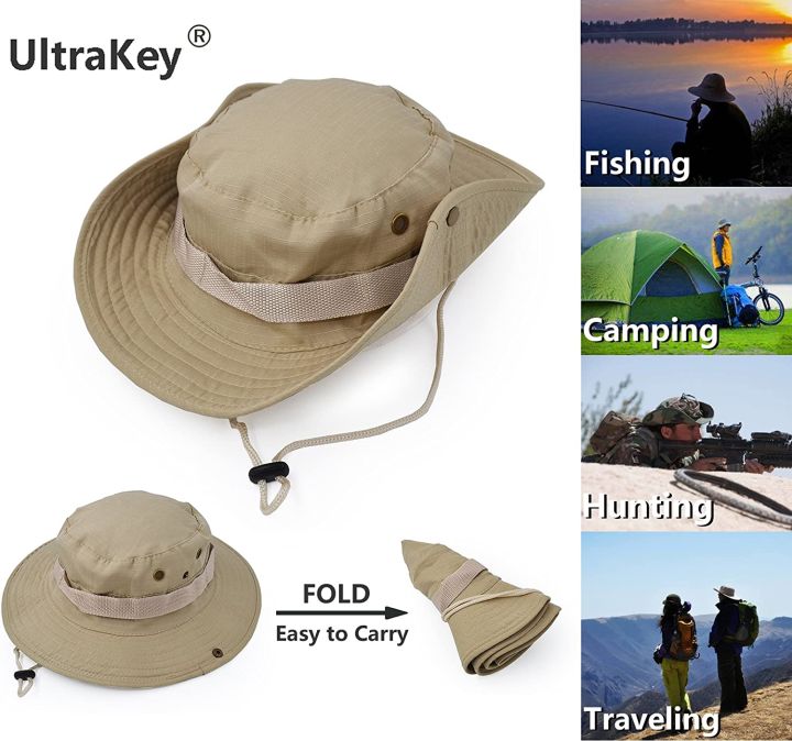 Sun%20Hat%20for%20Men%20Cotton%20Summer%20Breathable%20Foldable%20Safari%20Boonie%20Hat%20-%20Image%203