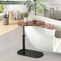 Space-Efficient Adjustable Height C Shaped Side Table – Ideal Sofa and Bed End Table for Apartments, Dorms, Offices and Minimalist Home Setup. 
