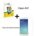 Oppo A37 Polish 2.5D Polish 2.5D Tempered Glass Screen Protector + Oppo A37 Back Protector Matte For Oppo A37. 