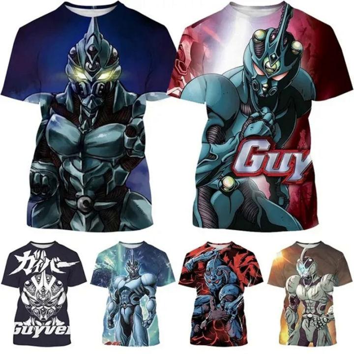 Bio Booster Armor Guyver 3D Printed T Shirt Japanese Anime Fashion New Men's Short-sleeved T-Shirt Classic Comic Streetwear Top
