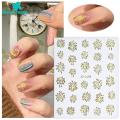 Nail Art Stickers Colorful Gradient Nail Stickers Long-lasting Holographic Sparklers for Stunning Nail Art 6 Sheets Gradient Nail Decals. 