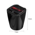 Car Ashtray With Lid, Portable LED Cigar Smoke Car Ashtray Smoke Remover Double-Layer Inner Box Ash Cylinder Cup Holder (Black). 