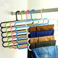 Techmanistan Random Color - 5 Layers Plastic Hanger, Wardrobe Space Saving, Multifunctional Hanger. 