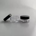 20ML Empty Round Clear Plastic Cosmetic Bottles Jar Pot Containers Case Box With Black Lids For Face Cream Lotion Make-up Nail Art Eye Shadow. 