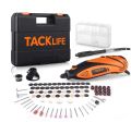 TACKLIFE Rotary Tool Kit With Upgraded MultiPro_Keyless Chuck Versatile Accessories And 4 Attachments And Carrying Case Multi-Functional - RTD35ACL. 