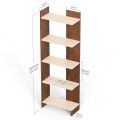 5-Shelf Modern Display Corner Unit Bookcase Bookshelf Shelving Unit. 