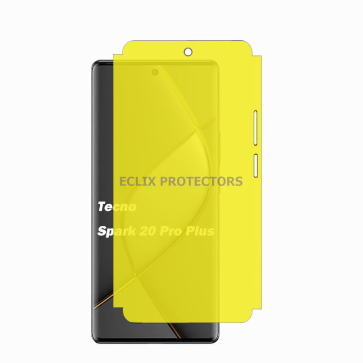 Tecno Spark 20 Pro+ Front Jelly Protector Soft Film Protection Hydrogel TPU Film Screen Protector For spark20 pro plus - Transparent