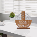 Wooden Calendar Home Porch Decoration Office Desktop Decoration Manual Rotating Desk Calendar Sweet House Easy Install Easy to Use B. 