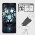 Infinix Note 7 Lite Back Skin - Design 4 - Vintage Galaxy Tiger Skin Wrap Back Sticker. 